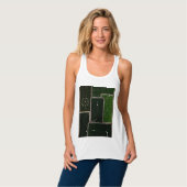 ヴィンテージビリヤード台プールテーブルアートプールシャーク タンクトップ (正面フル)