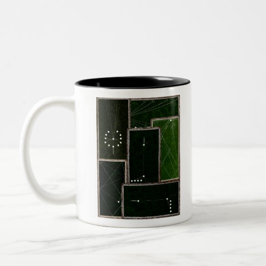 ヴィンテージビリヤード台プールテーブルアートプールシャーク ツートーンマグカップ (左)