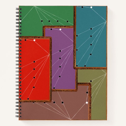 ヴィンテージビリヤード台プールテーブルアートプールシャーク ノートブック (正面)