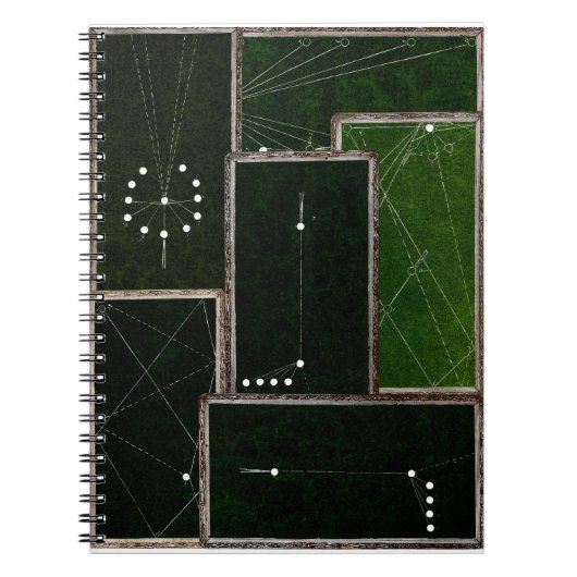 ヴィンテージビリヤード台プールテーブルアートプールシャーク ノートブック (正面)