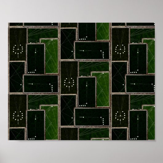 ヴィンテージビリヤード台プールテーブルアートプールシャーク ポスター (正面)