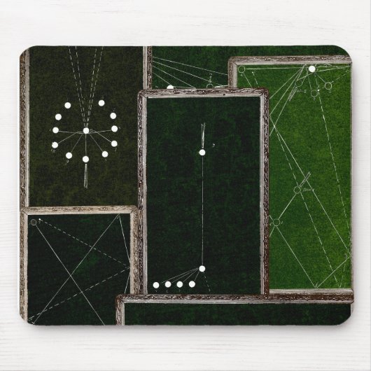 ヴィンテージビリヤード台プールテーブルアートプールシャーク マウスパッド (正面)