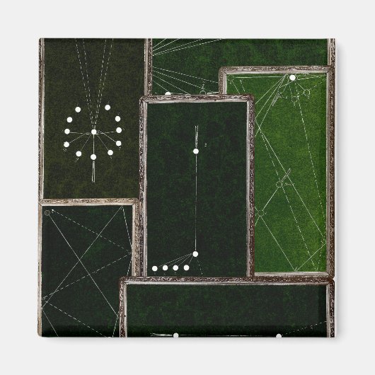 ヴィンテージビリヤード台プールテーブルアートプールシャーク マグネット (正面)