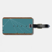 ヴィンテージビリヤード台プールテーブルアートプールシャーク ラゲッジタグ (裏面横)