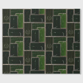 ヴィンテージビリヤード台プールテーブルアートプールシャーク ラッピングペーパー (フラット)