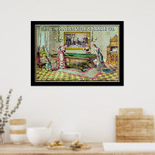 ヴィンテージビリヤード競技ポスタープリント ポスター (キッチン)