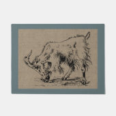 ヴィンテージビリーヤートカントリーファーム&ペット ドアマット (正面)