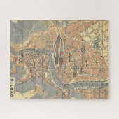 ヴィンテージビルバオ・スペインの地図 ジグソーパズル (横)