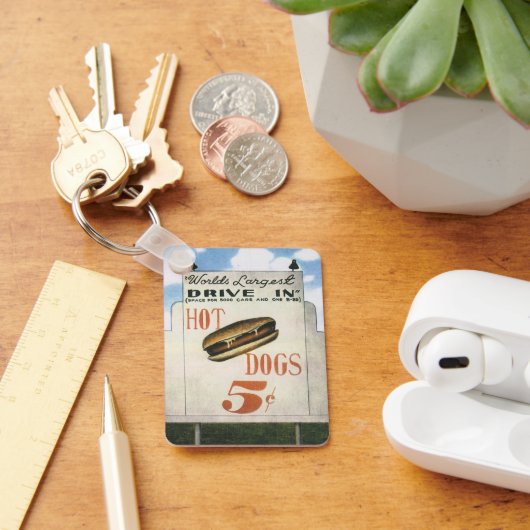 ヴィンテージビルボード、ホットドッグで世界最大級のドライブ キーホルダー (デスク)