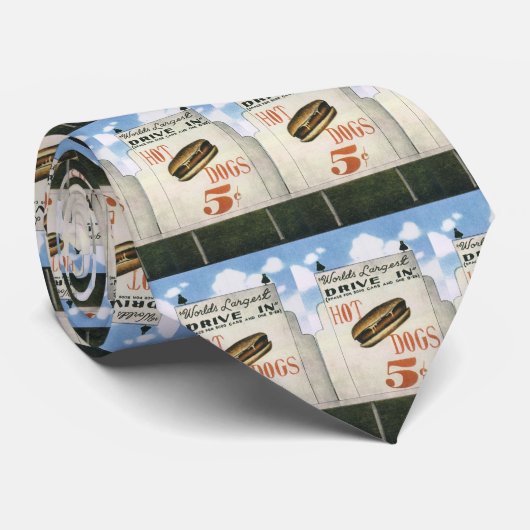 ヴィンテージビルボード、ホットドッグで世界最大級のドライブ ネクタイ (ロール)