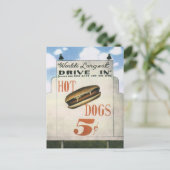 ヴィンテージビルボード、ホットドッグで世界最大級のドライブ ポストカード (スタンド正面)