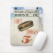 ヴィンテージビルボード、ホットドッグで世界最大級のドライブ マウスパッド (マウス)