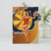 ヴィンテージビルランダル新年パーティーピンナップ少女 招待状 (スタンド正面)