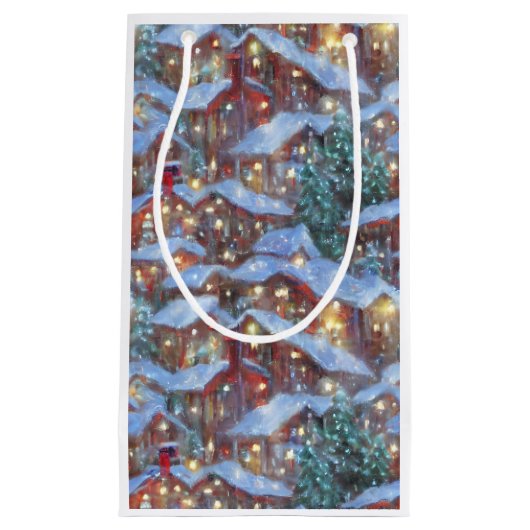 ヴィンテージビレッジクリスマス抱き枕 スモールペーパーバッグ (正面)