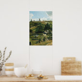 ヴィンテージビレッジランドスケー絵を描ズ ポスター (キッチン)