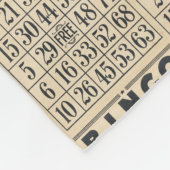 ヴィンテージビンゴカードパターン フリースブランケット (角)