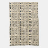 ヴィンテージビンゴカード キッチンタオル (縦)