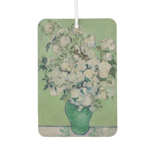 ヴィンテージビンセントヴァンゴッペインティングバラ カーエアーフレッシュナー (正面)