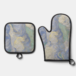 ヴィンテージビンセント・ファン・ゴッホ小麦畑 鍋つかみ&鍋敷きセット