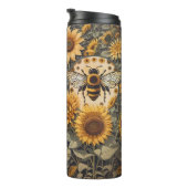 ヴィンテージビーとヒマワリ タンブラー (回転右)