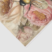 ヴィンテージビーとピンクローズのデクページ 薄葉紙 (詳細)
