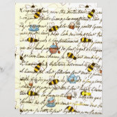 ヴィンテージビーと紅茶のデカップスクラップブック (正面/裏面)