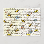 ヴィンテージビーと紅茶の切り離し ポストカード (正面)