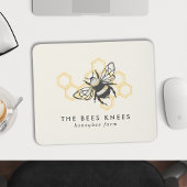 ヴィンテージビーのロゴ素朴ハネビー マウスパッド