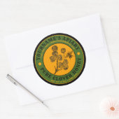 ヴィンテージビーアパティールクローバーハニーラベルテンプレート ラウンドシール (封筒)