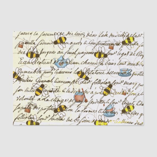 ヴィンテージビーアンドティーデコパージュ  薄葉紙 (正面)