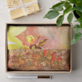 ヴィンテージビーアンドフラワーリースエフェメラ 薄葉紙 (ギフト)