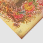 ヴィンテージビーアンドフラワーリースエフェメラ 薄葉紙 (詳細)