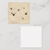 ヴィンテージビーアート図解入りの、写真付きのスクリプトスタイルデザイン エンクロージャーカード (正面/裏面)