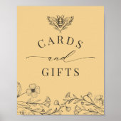 ヴィンテージビーイエローカード&ギフトサイン ポスター (正面)
