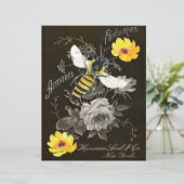 ヴィンテージビーエフエメライエローローズスクラップブック紙 (スタンド正面)