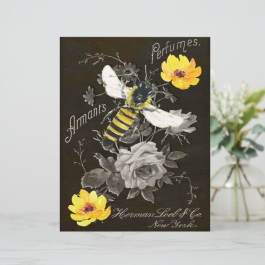 ヴィンテージビーエフエメライエローローズスクラップブック紙 (スタンド正面)