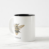 ヴィンテージビーエレガントのまわりにコーヒーマグ ツートーンマグカップ (正面左)