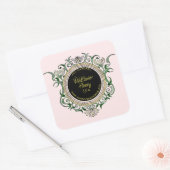 ヴィンテージビーカスタムワイルドフラワーハニーラベル スクエアシール (封筒)