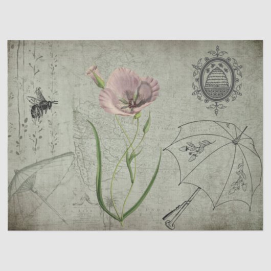 ヴィンテージビーガーデンエフェメラデクページ 薄葉紙 (正面)