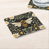 ヴィンテージビーガーデン スクエアペーパーコースター (アングル)