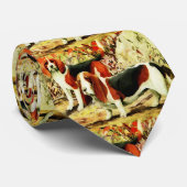 ヴィンテージビーグルとバスセット ネクタイ (ロール)