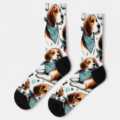 ヴィンテージビーグルパピーシームレス ソックス (左)