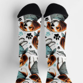 ヴィンテージビーグルパピーシームレス ソックス (上部)