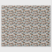 ヴィンテージビーグルパピーシームレス ラッピングペーパー (フラット)