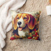ヴィンテージビーグルパピー絵画ズ クッション (ブランケット)
