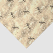 ヴィンテージビーズパターンのテクスチャ付きゴールデンハニカム 薄葉紙 (詳細)