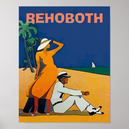 ヴィンテージビーチに文字を追加、 ポスター (正面)