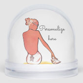 ヴィンテージビーチの女の子の海のエレガント夏 (正面)