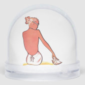 ヴィンテージビーチの女の子の海のエレガント夏 (裏面)