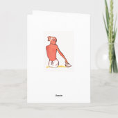 ヴィンテージビーチの女の子の海のエレガント夏 カード (裏面)